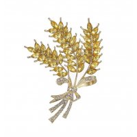 XSB295 - Simple Rhinestone wheat Brooch 